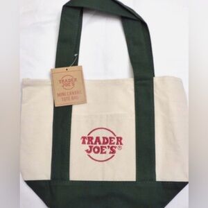 Trader Joes Mini Tote Green NWT
